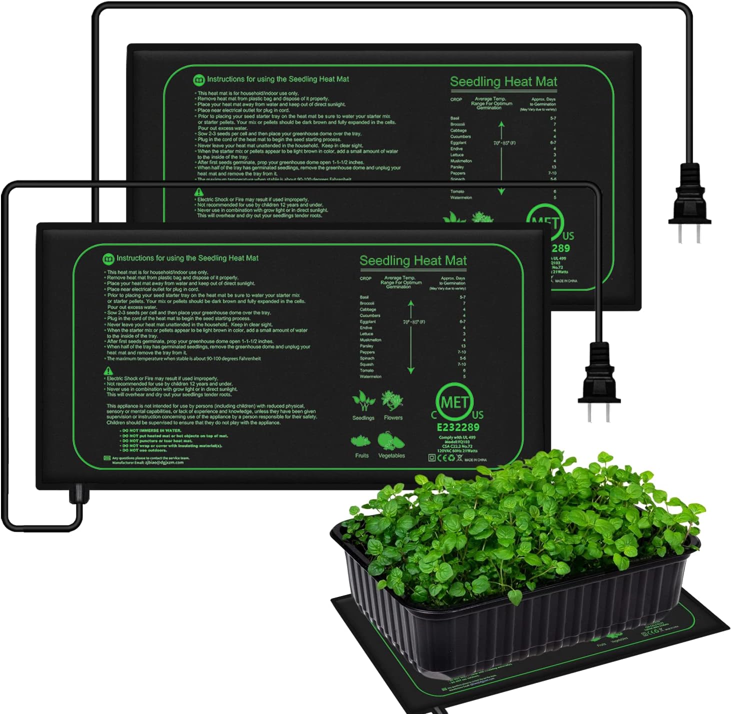 Plant Growth Regulator - 10/25/50CM 묘목 열 매트 실내 식물