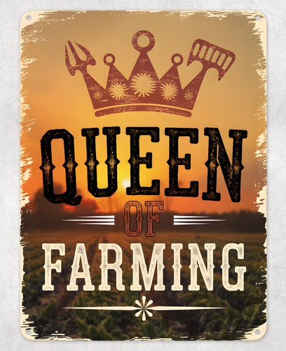 Farming Farmer - 농업의 여왕 농부 금속 포스터 벽걸이