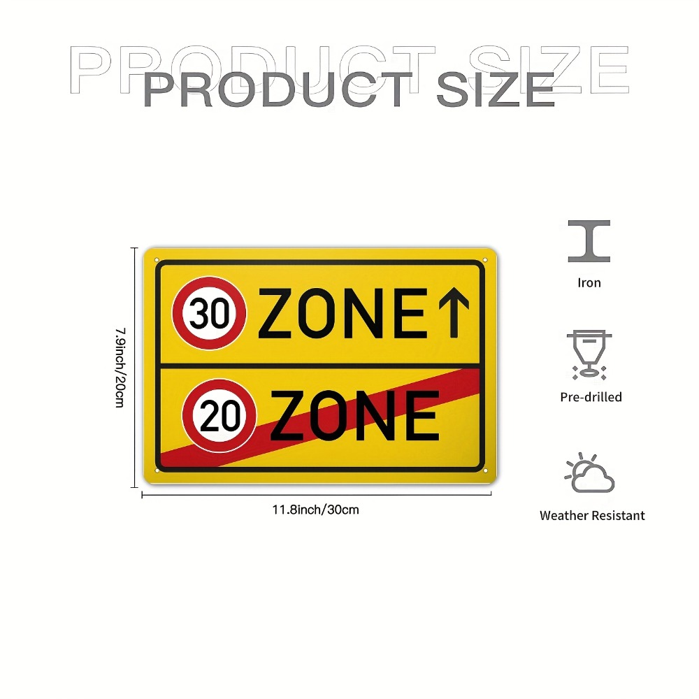틴 사인 - 30 20 속도 제한 구역 빈티지 내구성  - Farming Zone 리뷰 및 가격